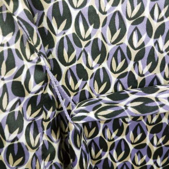 Worthington Women's Purple & Silver Tie Back Bishop Sleeve Shirt Top Blouse - Picture 14 of 16